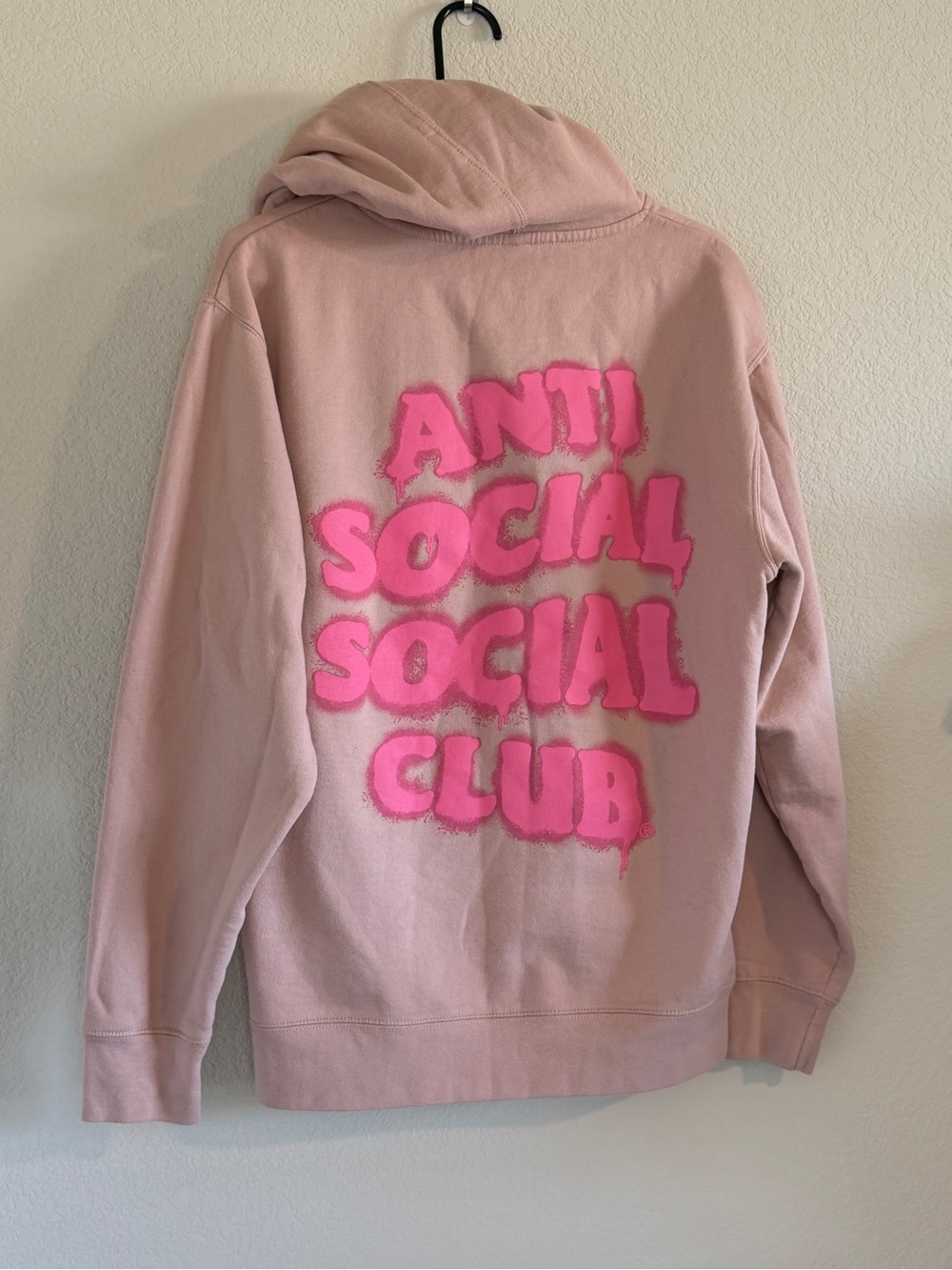 Anti Social Social Club Dusty Rose and Pink Graffiti Hoodie